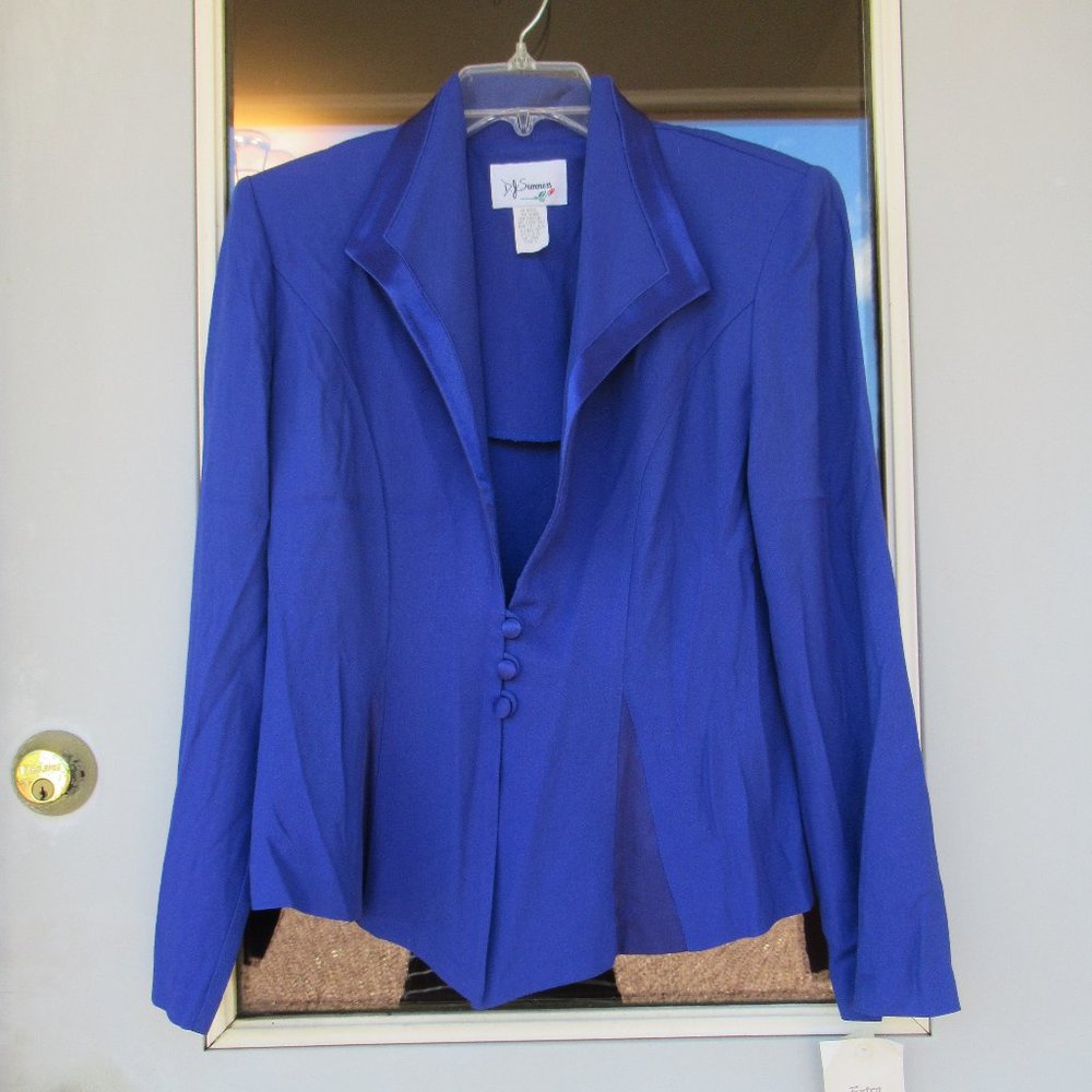 Offer$80 vintage sleeveless long dress Dress w slit in back &matching Jacket set - Picture 11 of 17